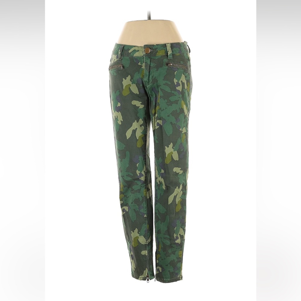 CAbi Green Camouflage Skinny Jeans